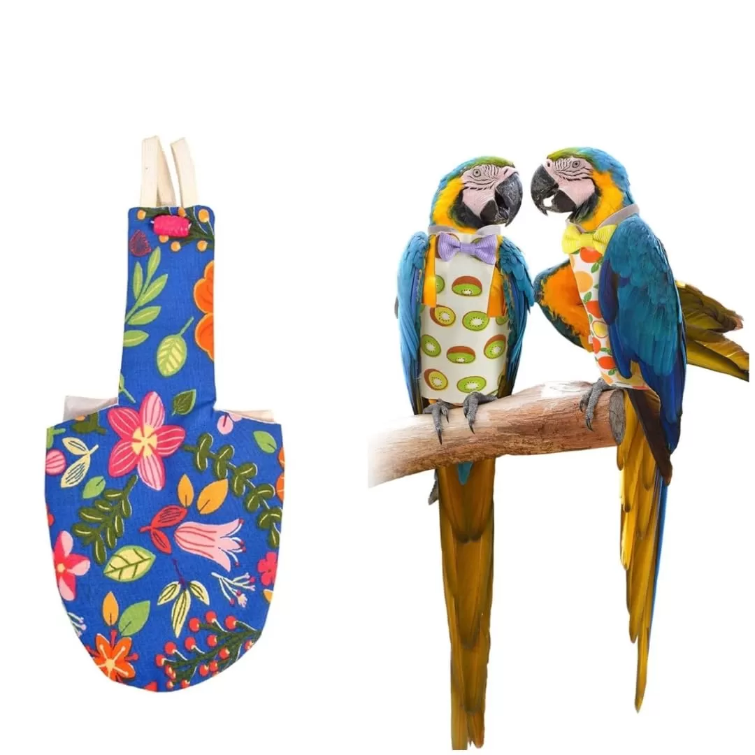 Best Bird Diapers in India: 5 Reusable Flight Suits & Nappies for Parrots & Pet Birds Best bird diaper in India - One Link Mall reusable flight suit liner for large parrots, macaws, conures