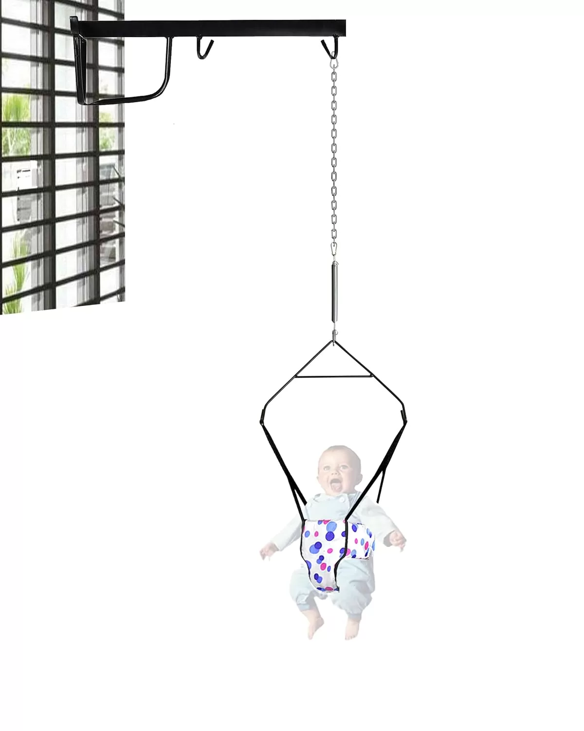 Best Door Bouncer in India: 5 Safe & Sturdy Picks for New Parents Best door bouncer in India - Vparents 2-in-1 baby jumper with window-hanging metal stand, freestanding option for homes without doorways