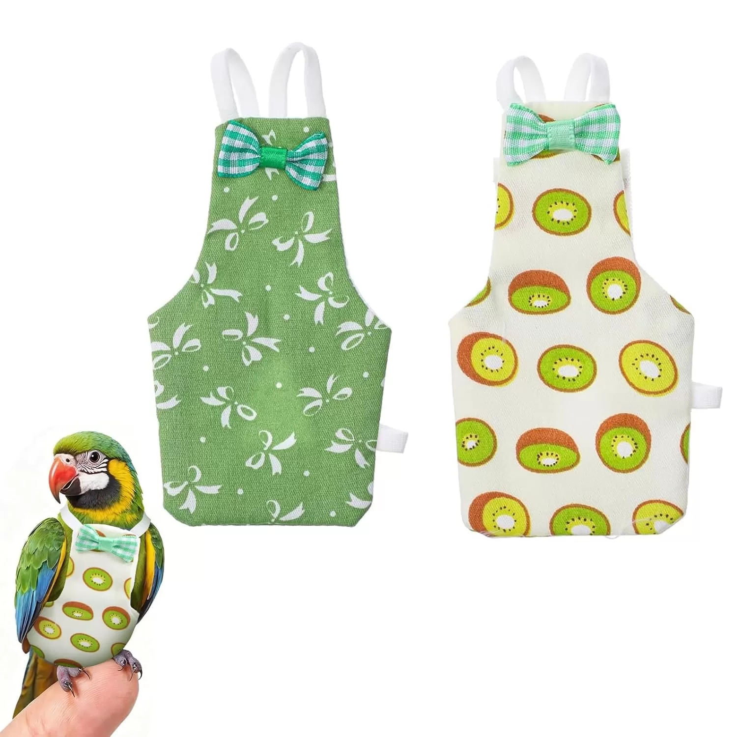 Best Bird Diapers in India: 5 Reusable Flight Suits & Nappies for Parrots & Pet Birds Bird diaper India - Flavizo 2 piece reusable washable diaper with fruit patterns for cockatiels and parakeets