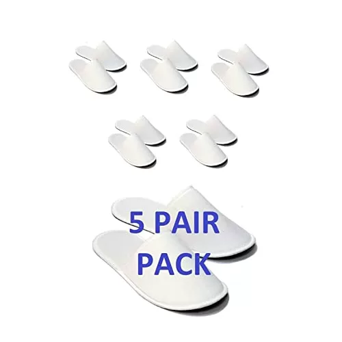 Best Spa Slippers in India: 5 Reusable & Disposable Picks for Home Pampering, Hotels & Salons Spa slippers India - CHOCHILI 5-pair disposable hotel and spa slippers for guests, salon, parties