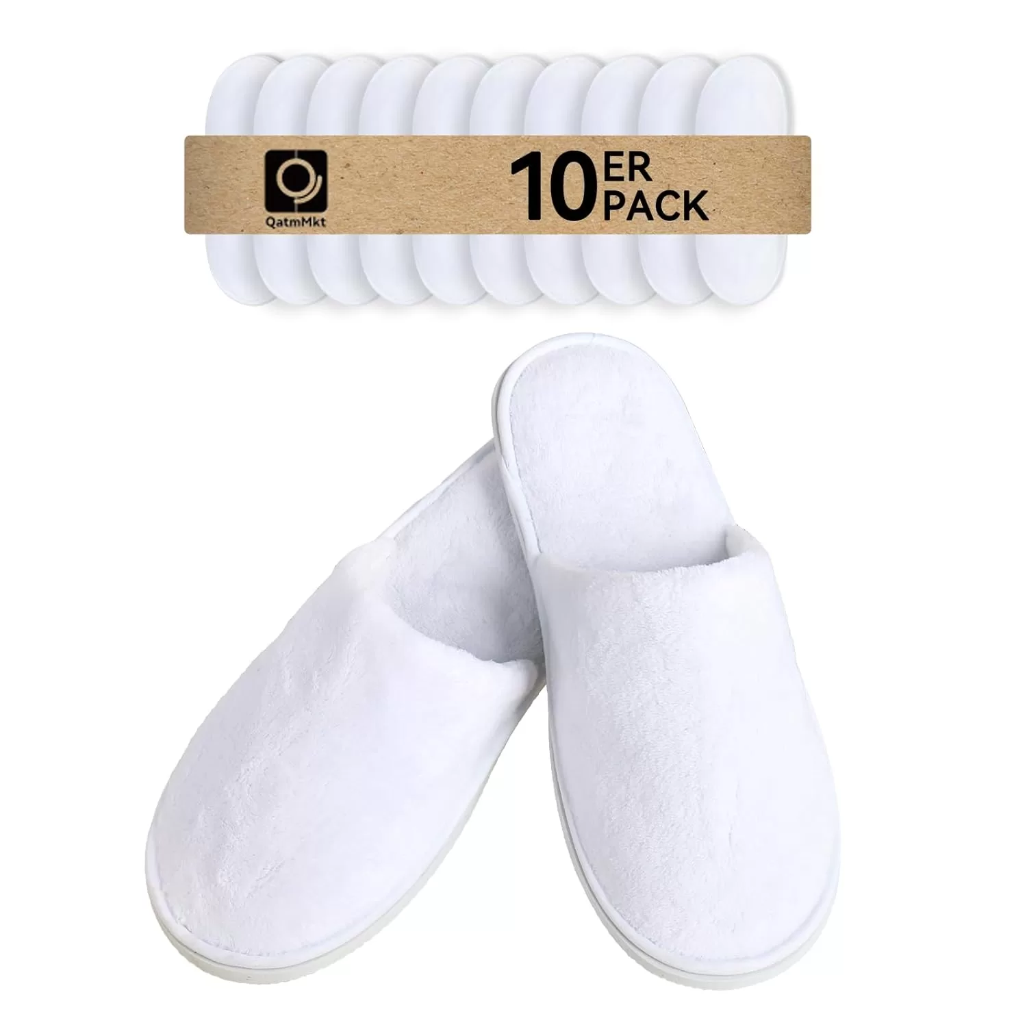 Best Spa Slippers in India: 5 Reusable & Disposable Picks for Home Pampering, Hotels & Salons Spa slippers India - QatmMkt 10-pair disposable cotton spa slippers for hotel, salon, and home guests
