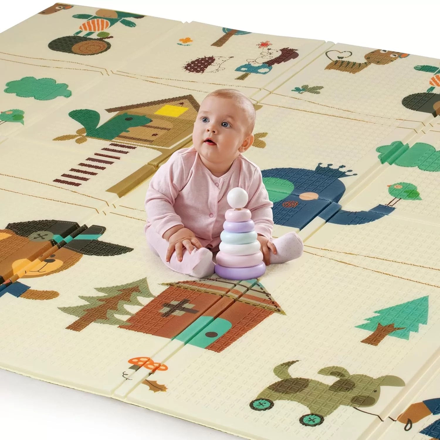 Best Baby Play Mats in India: 5 Safe, Foldable Picks for Tummy Time and Crawling LuvLap Number Zoo double sided waterproof baby play mat, a best baby play mat in India for reversible crawling and floor play
